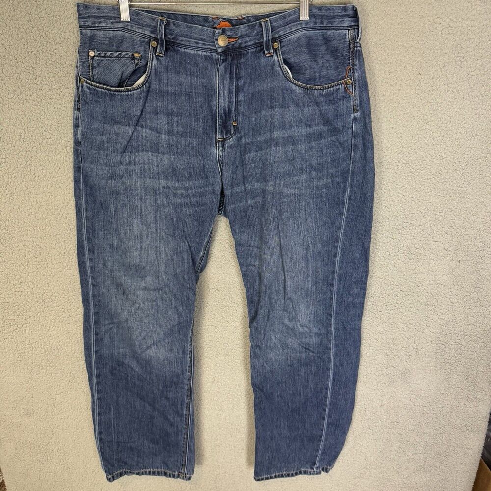 S Tommy Bahama Jeans Mens 38x30‎ Blue Straight Leg Denim Stretch Standard